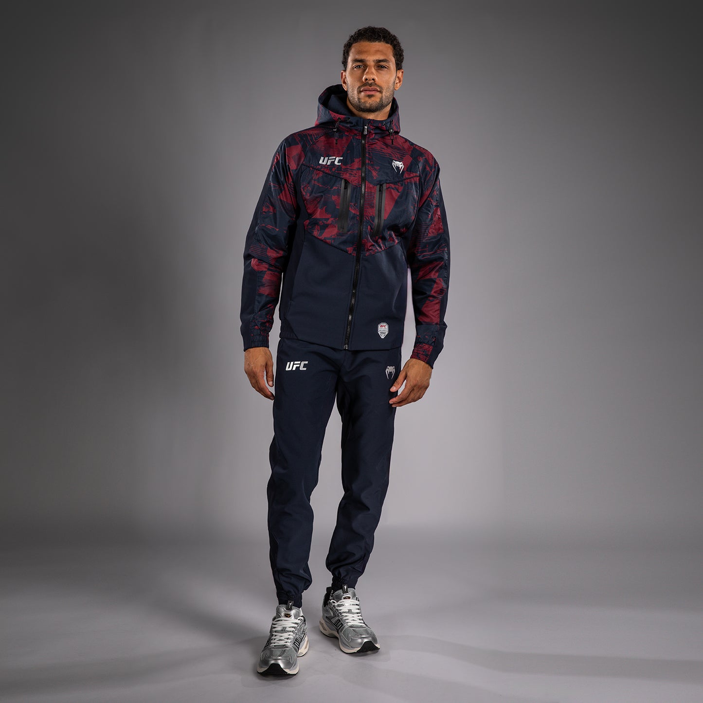 UFC Zenith by Venum Authentic Fight Week Sudadera con cremallera Hombre - Azul marino/Burdeos/Plateado