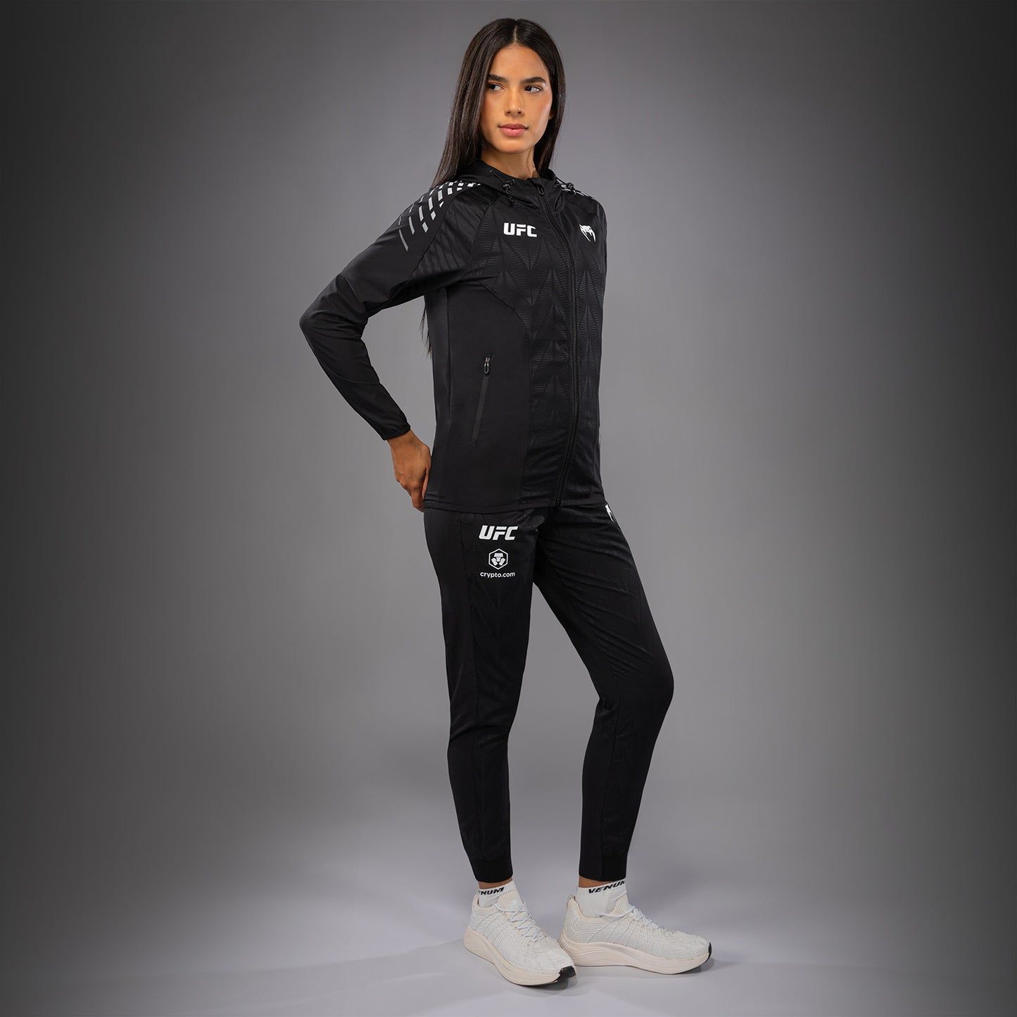 UFC Zenith by Venum Authentic Fight Night Sudadera de walkout Mujer Personalizado - Negro
