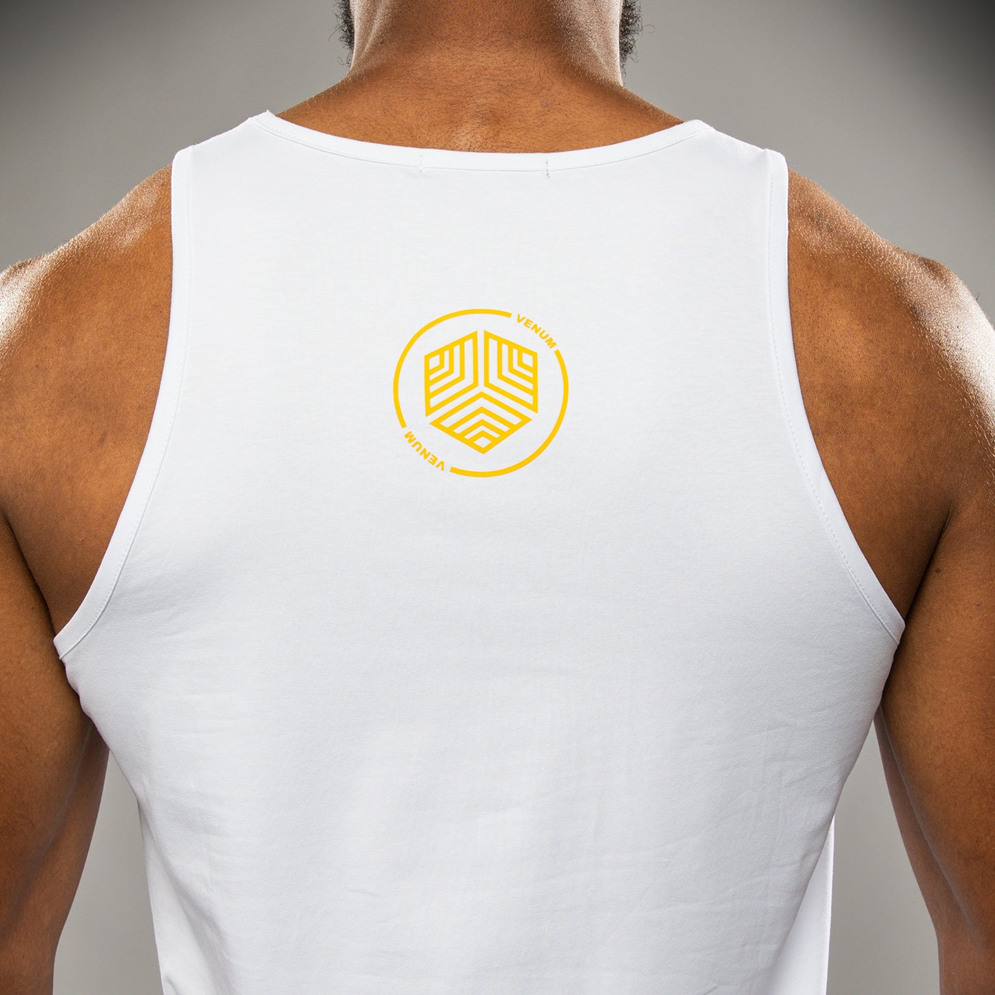 Venum Octane Camiseta Sin Mangas - Blanco/Amarillo Vibrante