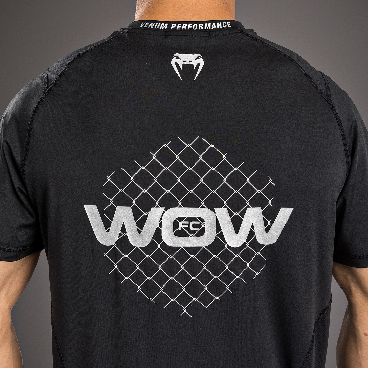 Venum x WOW FC Camiseta Dry-Tech - Negro/Gris Plateado