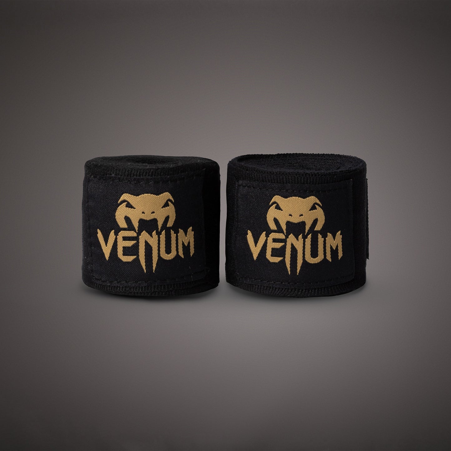Venum Kontact Boxing Vendas - Negro/Dorado - 4.5m (180 in)