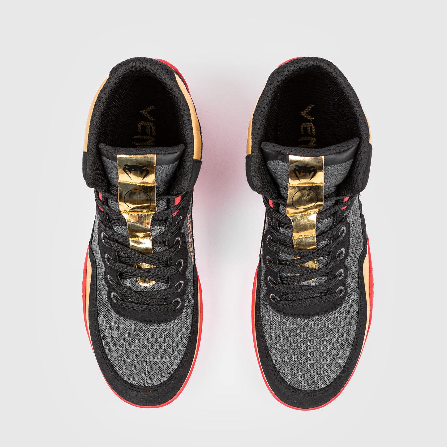 Venum Elite Zapatillas de lucha - Negro/Dorado/Rojo