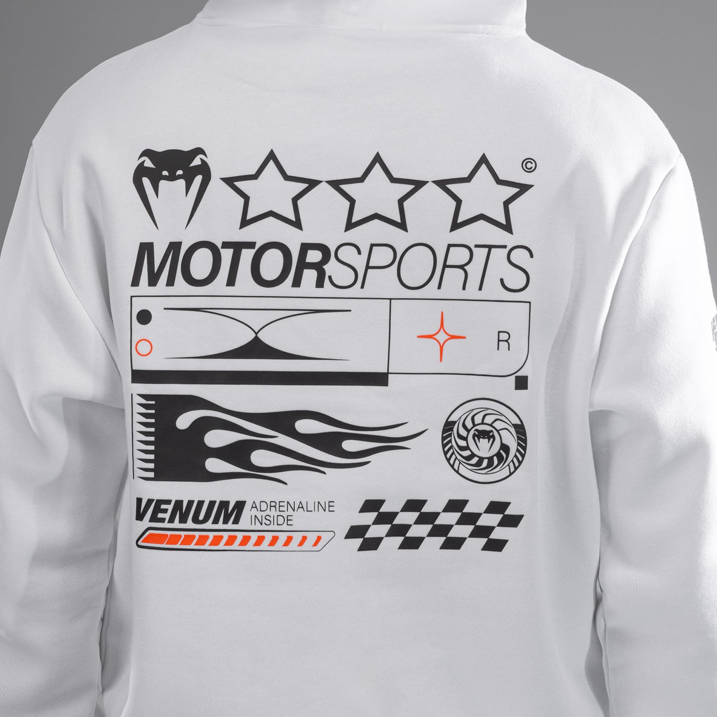 Venum Motorsport Sudadera con Capucha - Blanco Nieve