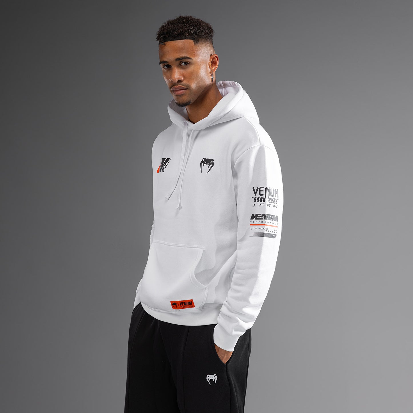 Venum Motorsport Sudadera con Capucha - Blanco Nieve