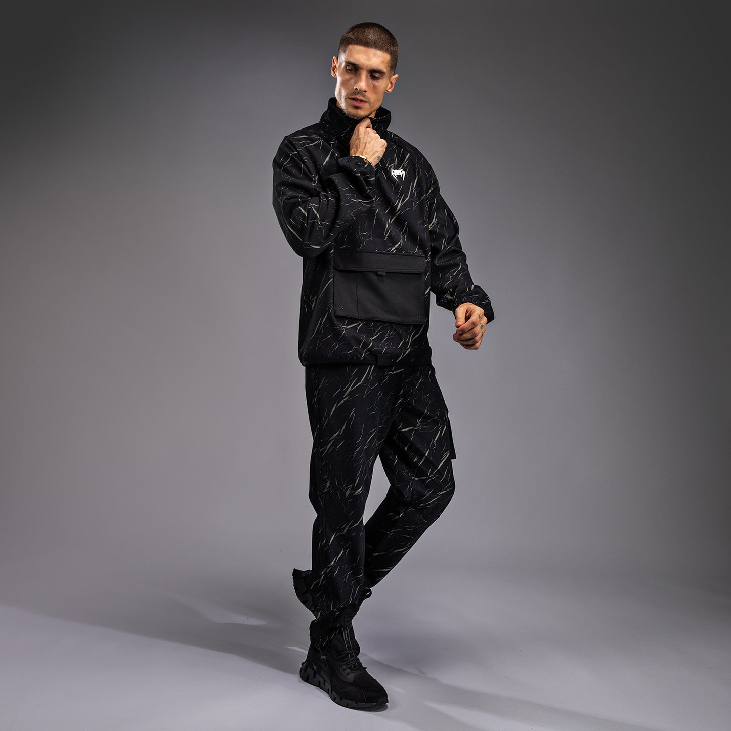 Venum Trooper Chaqueta de Chándal Para Hombre - Negro/Arena Piedra