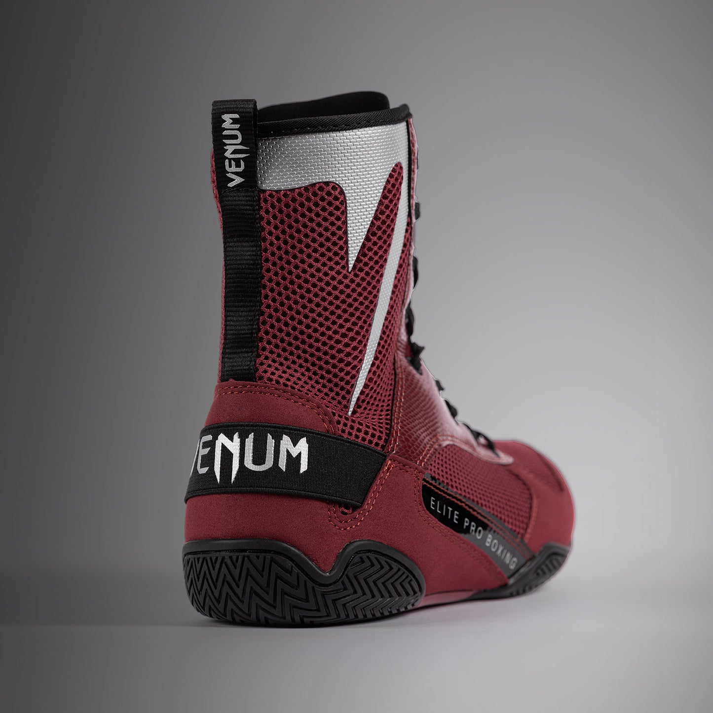 Venum Elite Zapatillas de Boxeo - Burdeos/Plata