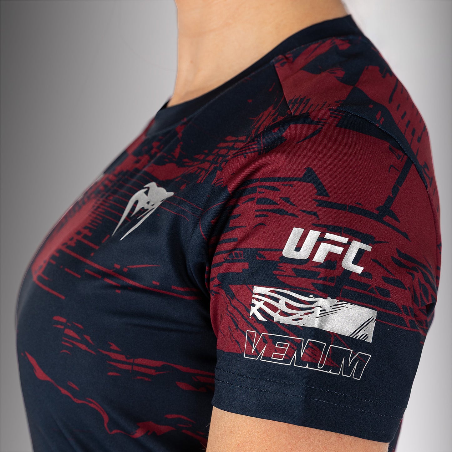 UFC Zenith by Venum Authentic Fight Week Camiseta de manga corta Performance Mujer - Azul marino/Burdeos/Plateado
