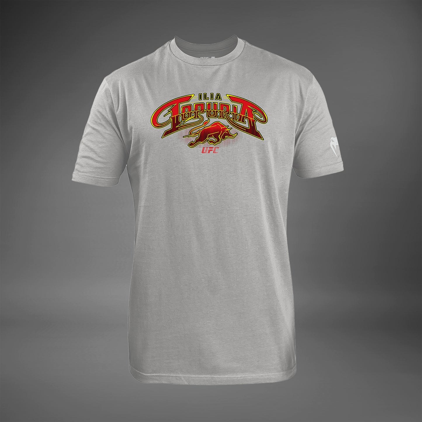 UFC Unrivaled by Venum Ilia Topuria Camiseta para Hombres - Gris Melange
