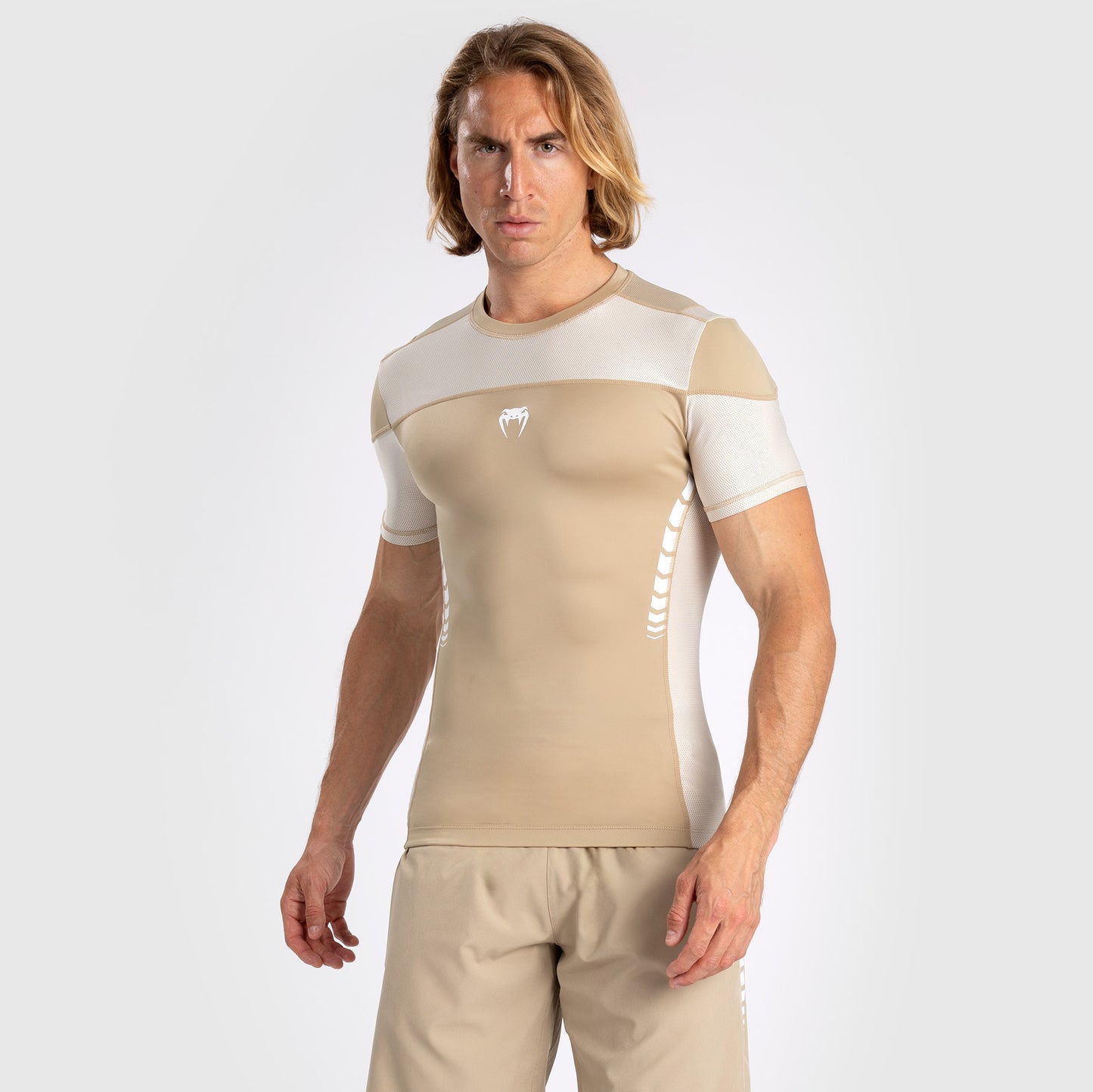 Venum Tempest Rashguard De Manga Corta para Hombre - Beige/Arena