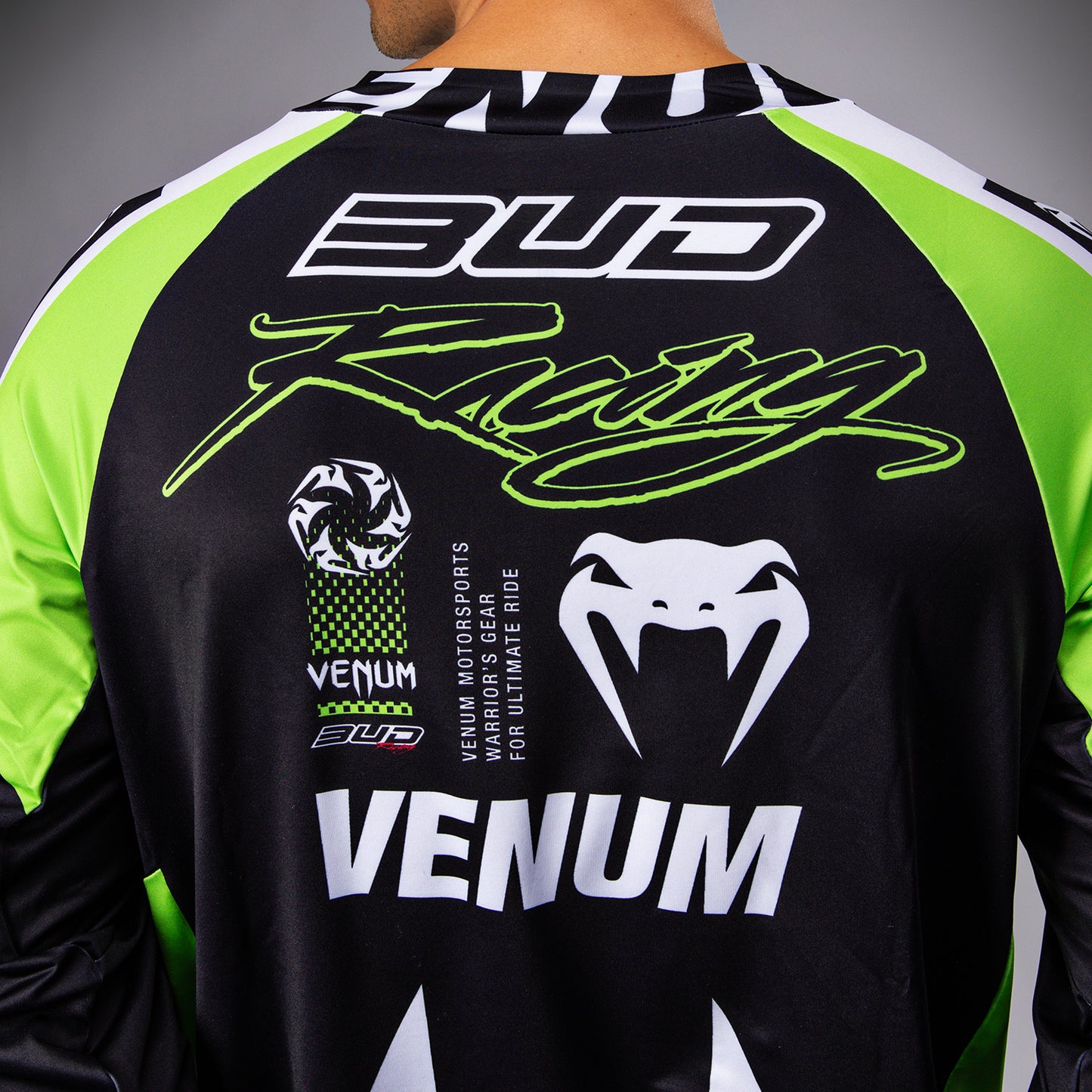 Venum x Bud Racing Camiseta Dry-Tech para Hombre - Negra/Blanca/Verde lima