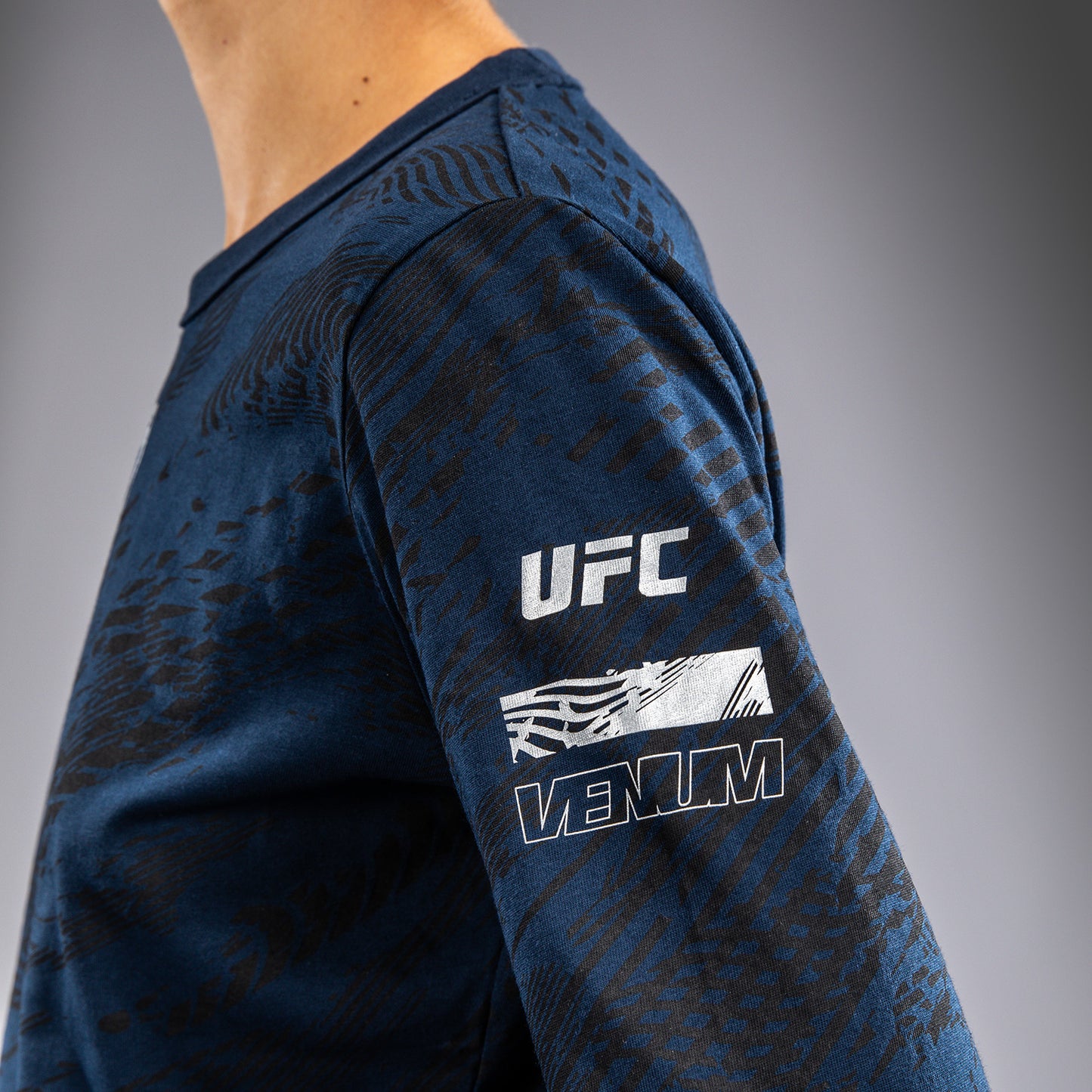 UFC Fusion by Venum Fight Week Camiseta de Manga Larga de Algodón para Mujer - Azul oceánico
