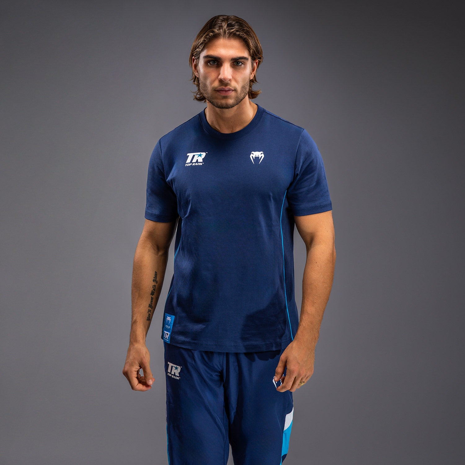 Venum x Top Rank Original Camiseta para Hombre Azul Marino