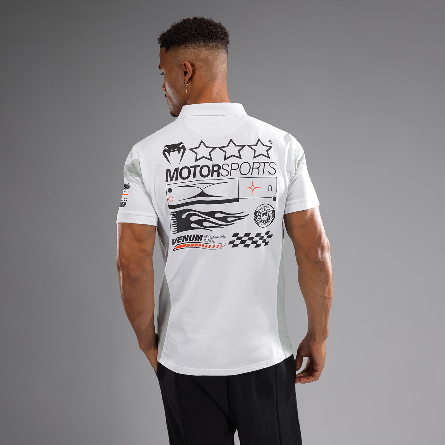 Venum Motorsport Polo de Algodón - Blanco Nieve