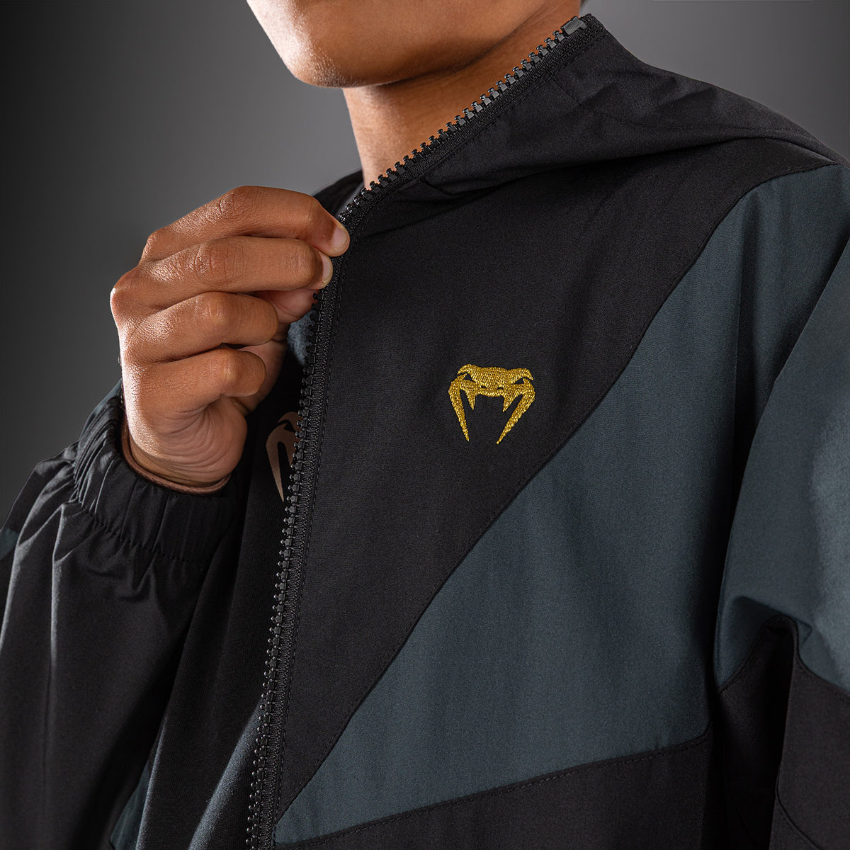 Venum Vectra Chaqueta de chándal infantil - Negro/Dorado