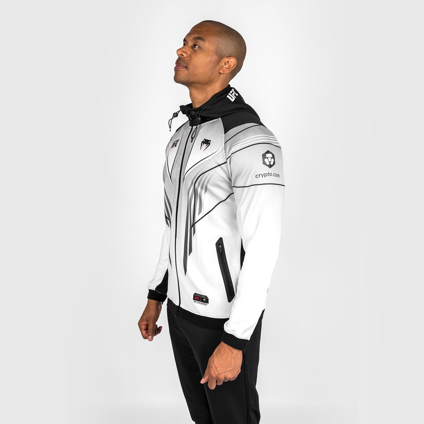 Sudadera con capucha personalizada UFC Venum Authentic Fight Night 2.0 para hombre - Blanco