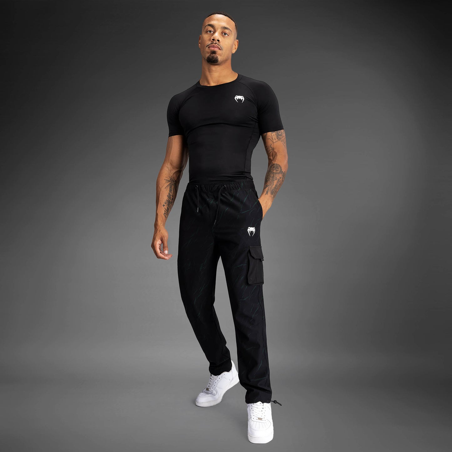 Venum Trooper Pantalones de Chándal Para Hombre - Negro/Verde Bosque