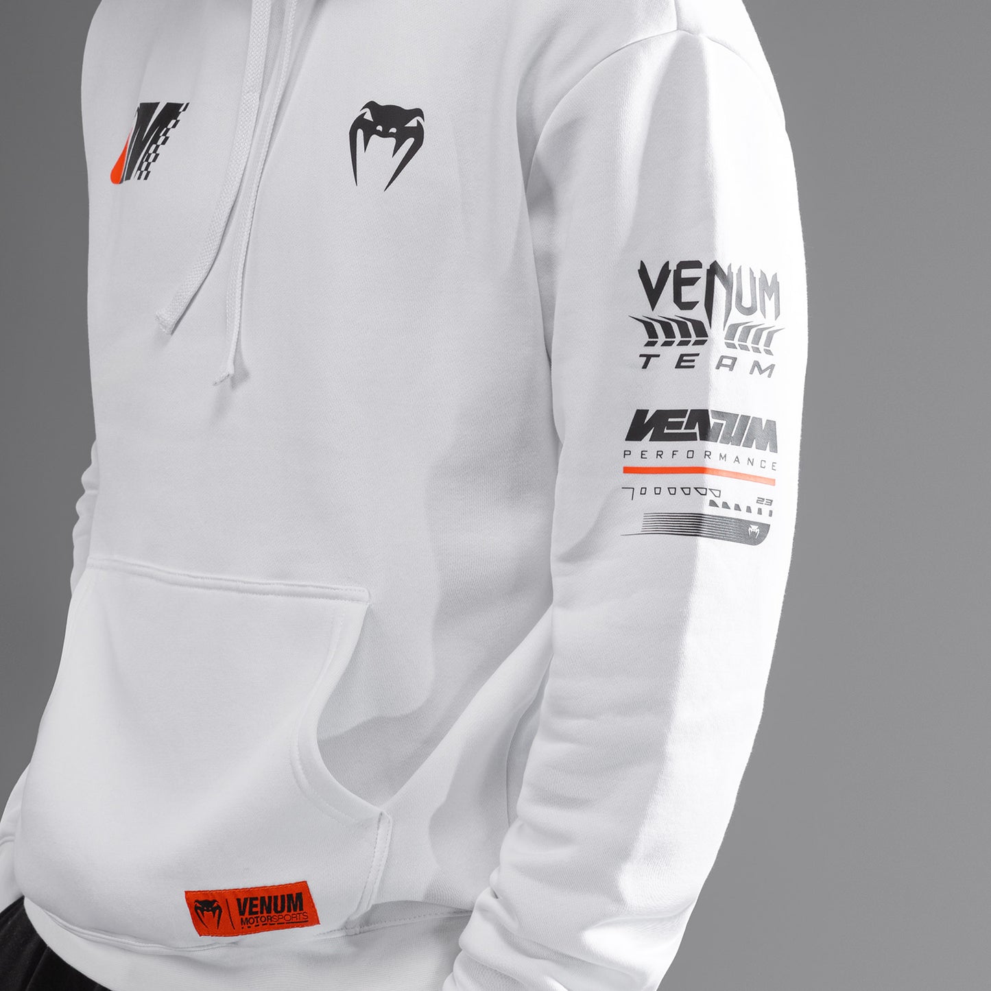 Venum Motorsport Sudadera con Capucha - Blanco Nieve