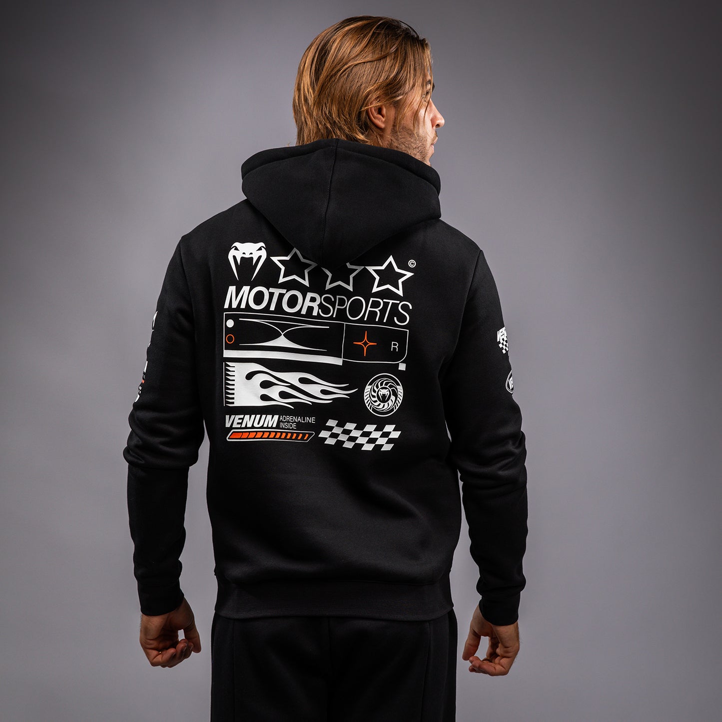 Venum Motorsport Sudadera con Capucha con Capucha - Negro Profundo