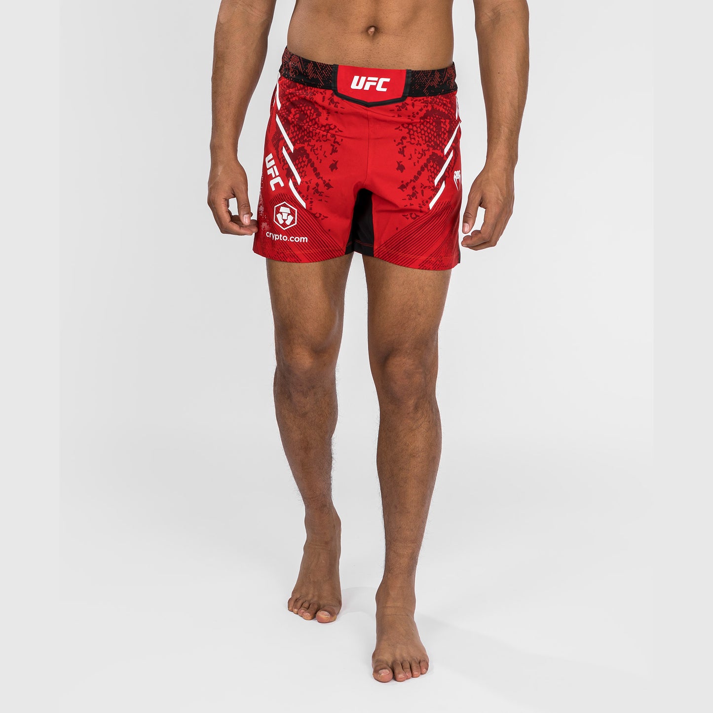 Pantalón corto de lucha UFC Adrenaline by Venum Personalized Authentic Fight Night para hombre - Corte corto – Rojo