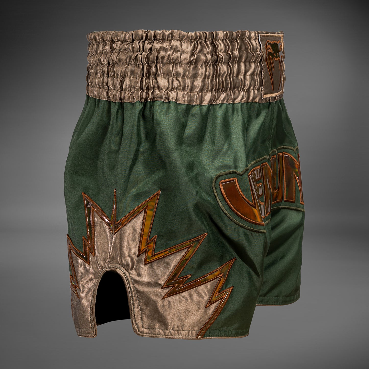 Venum Inferno Pantalones cortos de Muay Thai - Caqui/Bronce