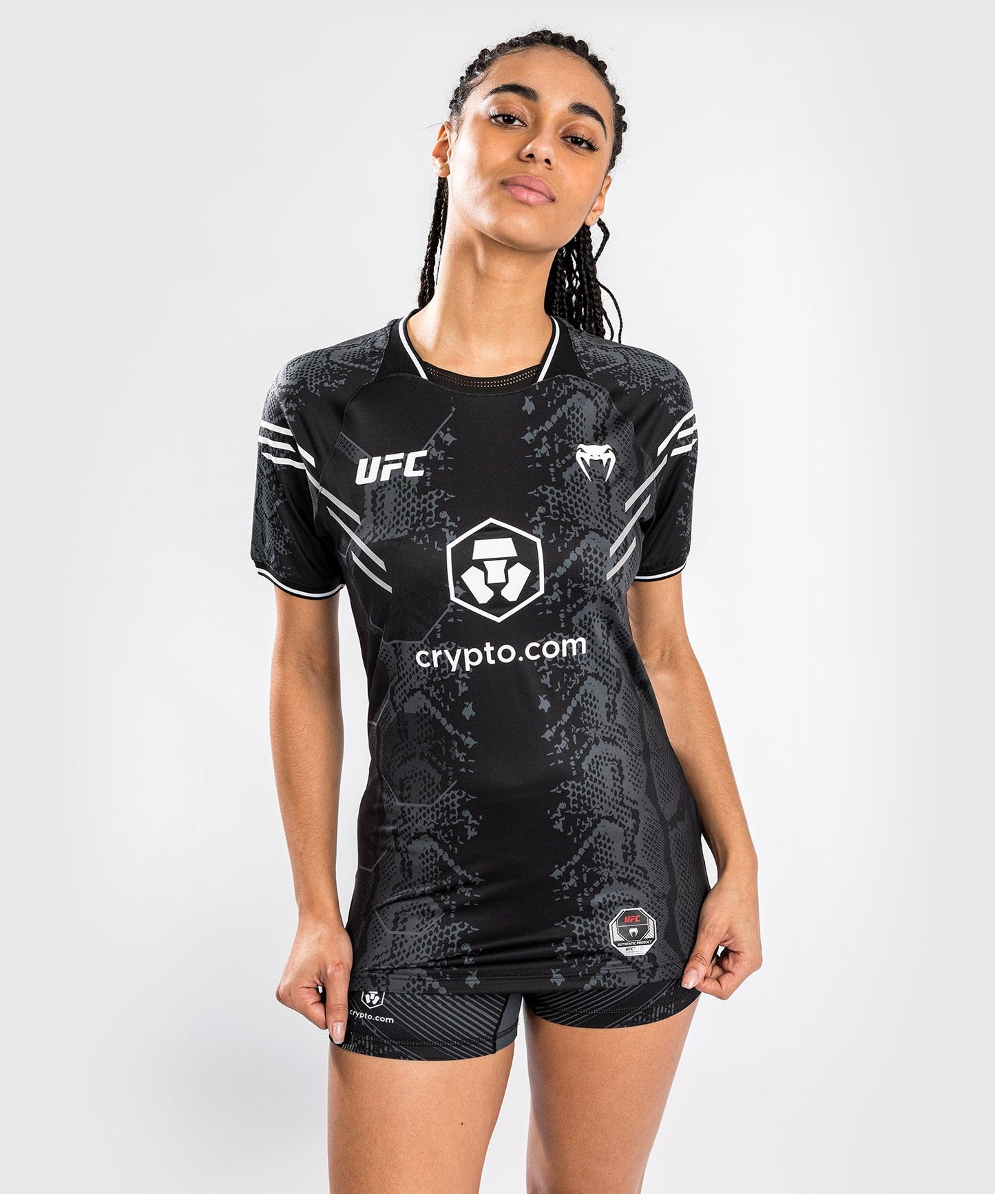 UFC Adrenaline by Venum Authentic Fight Night Camiseta Dry Tech Personalizado para Mujer - Negro