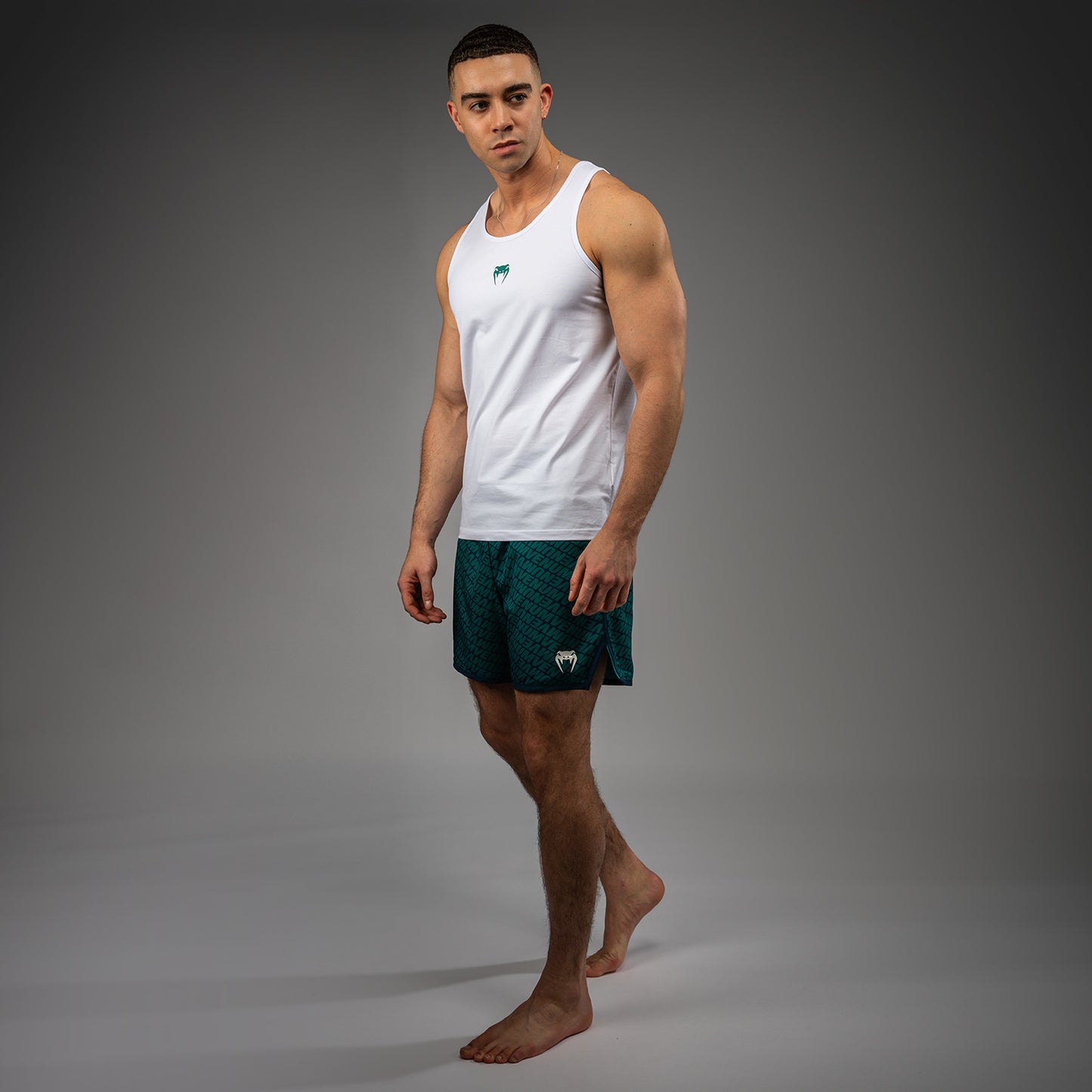 Venum Echo Camiseta sin Mangas - Blanco/Verde Esmeralda