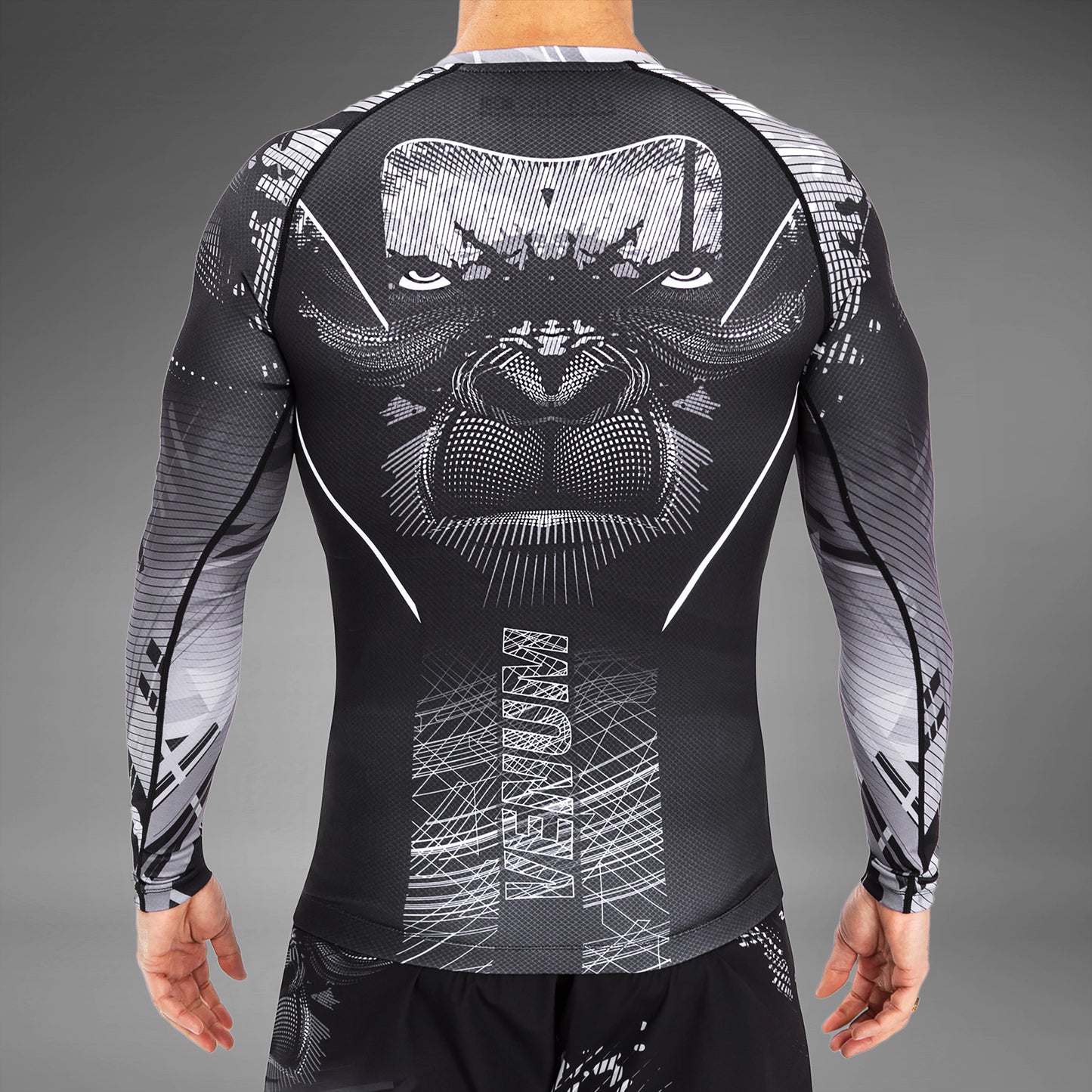 Venum Gorilla Jungle Rashguard Manga Larga - Negro/Blanco