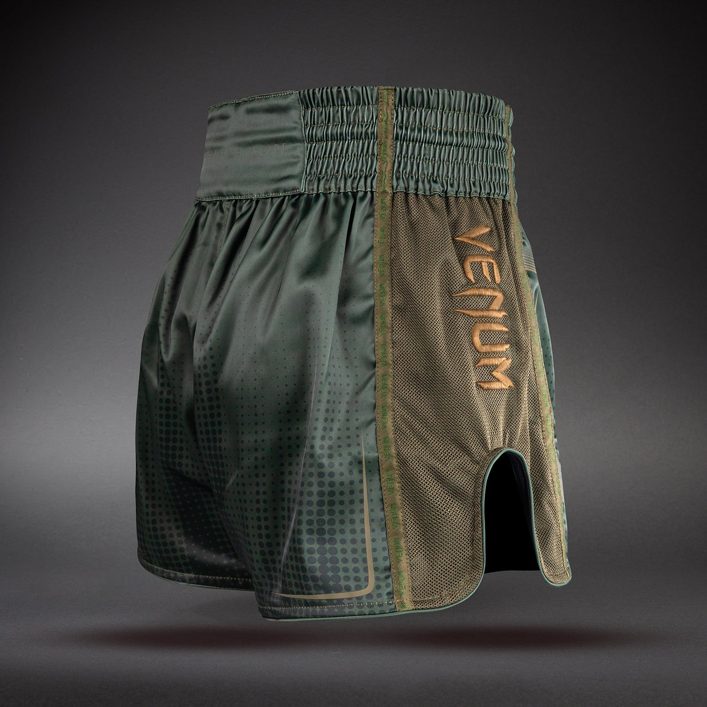 Venum Stealth Short de Muay Thai – Caqui/Verde Oscuro
