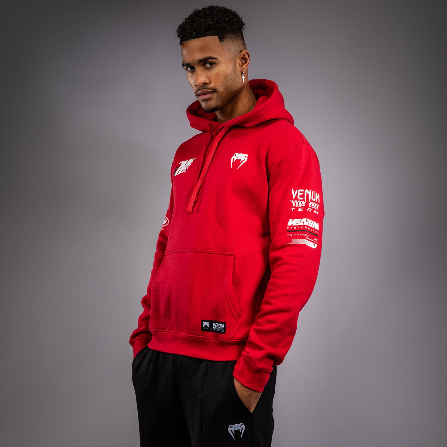 Venum Motorsport Sudadera con Capucha - Rojo Racer