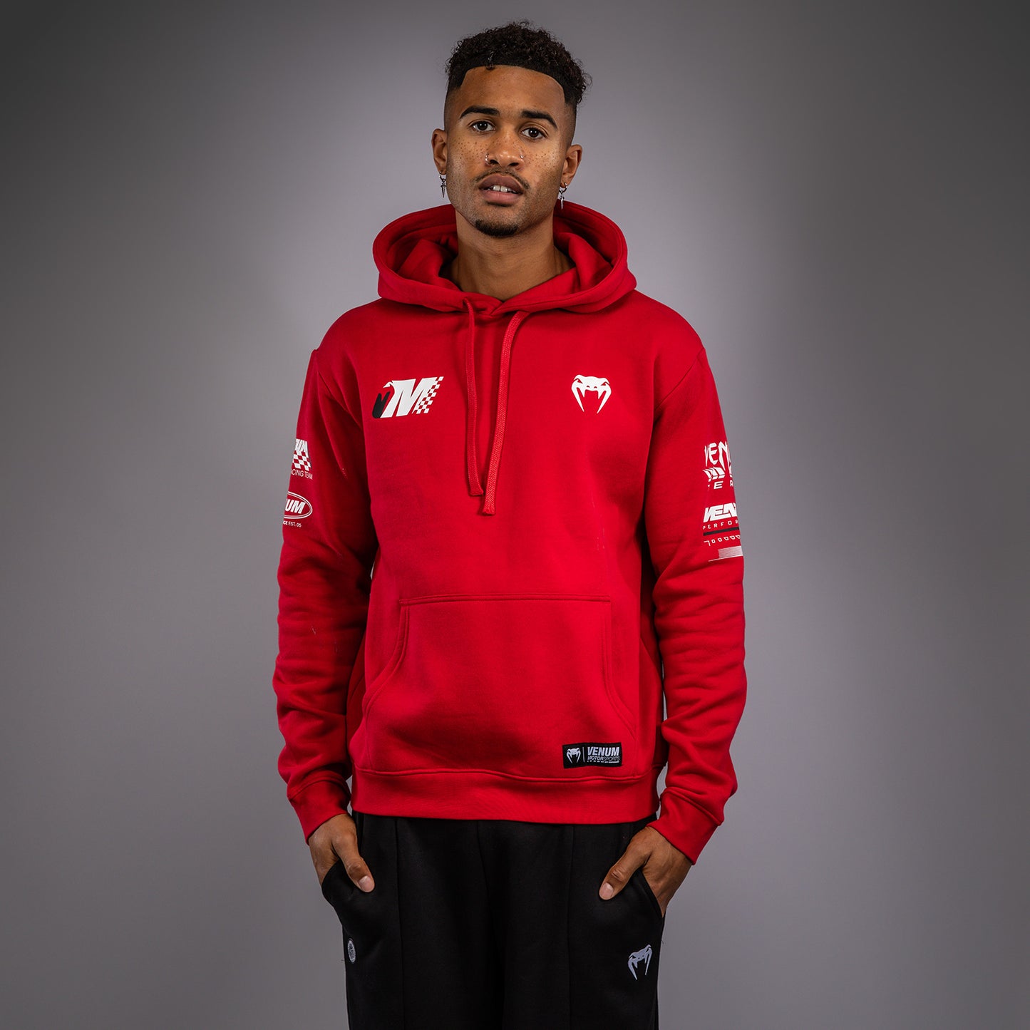 Venum Motorsport Sudadera con Capucha - Rojo Racer