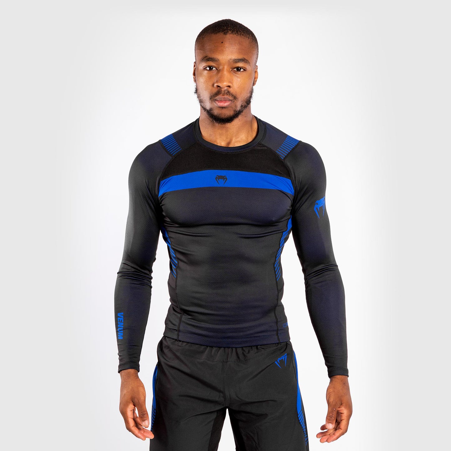 Camiseta de compresión Venum No Gi 3.0 - Manga larga - Negro/Azul