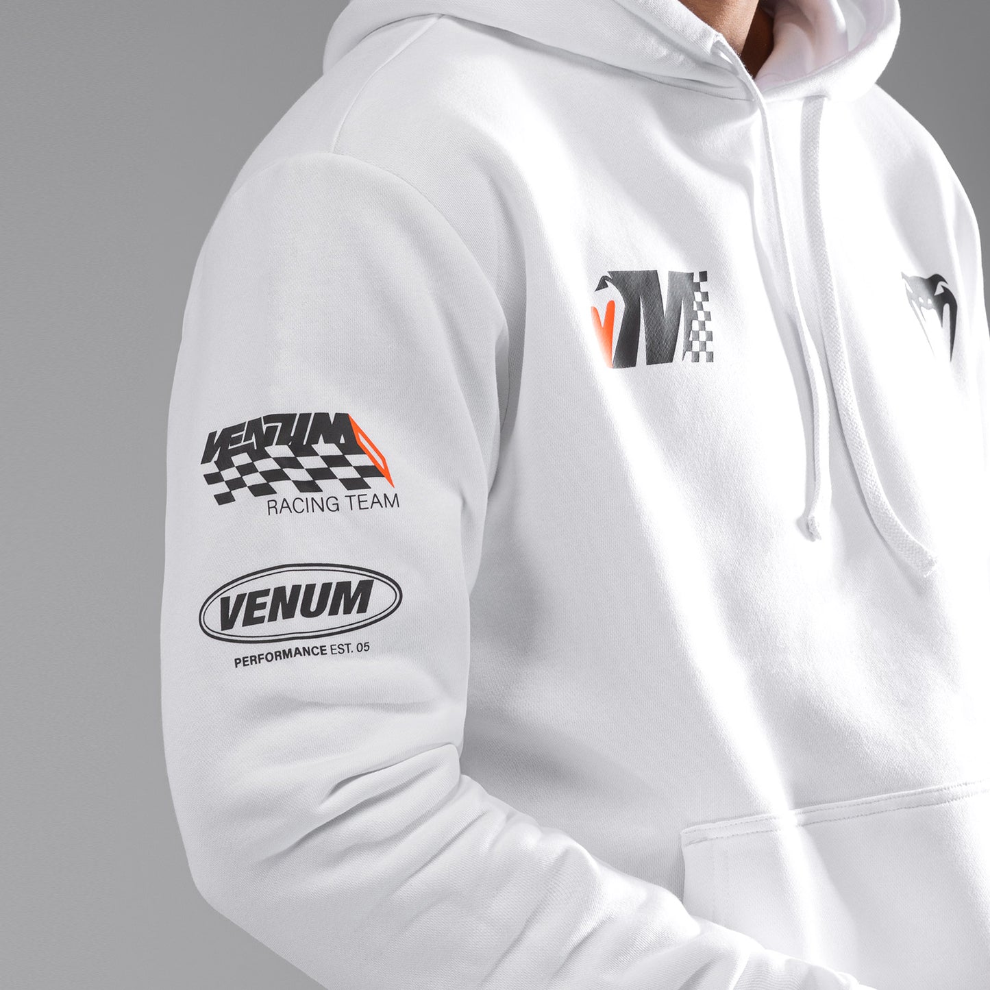 Venum Motorsport Sudadera con Capucha - Blanco Nieve