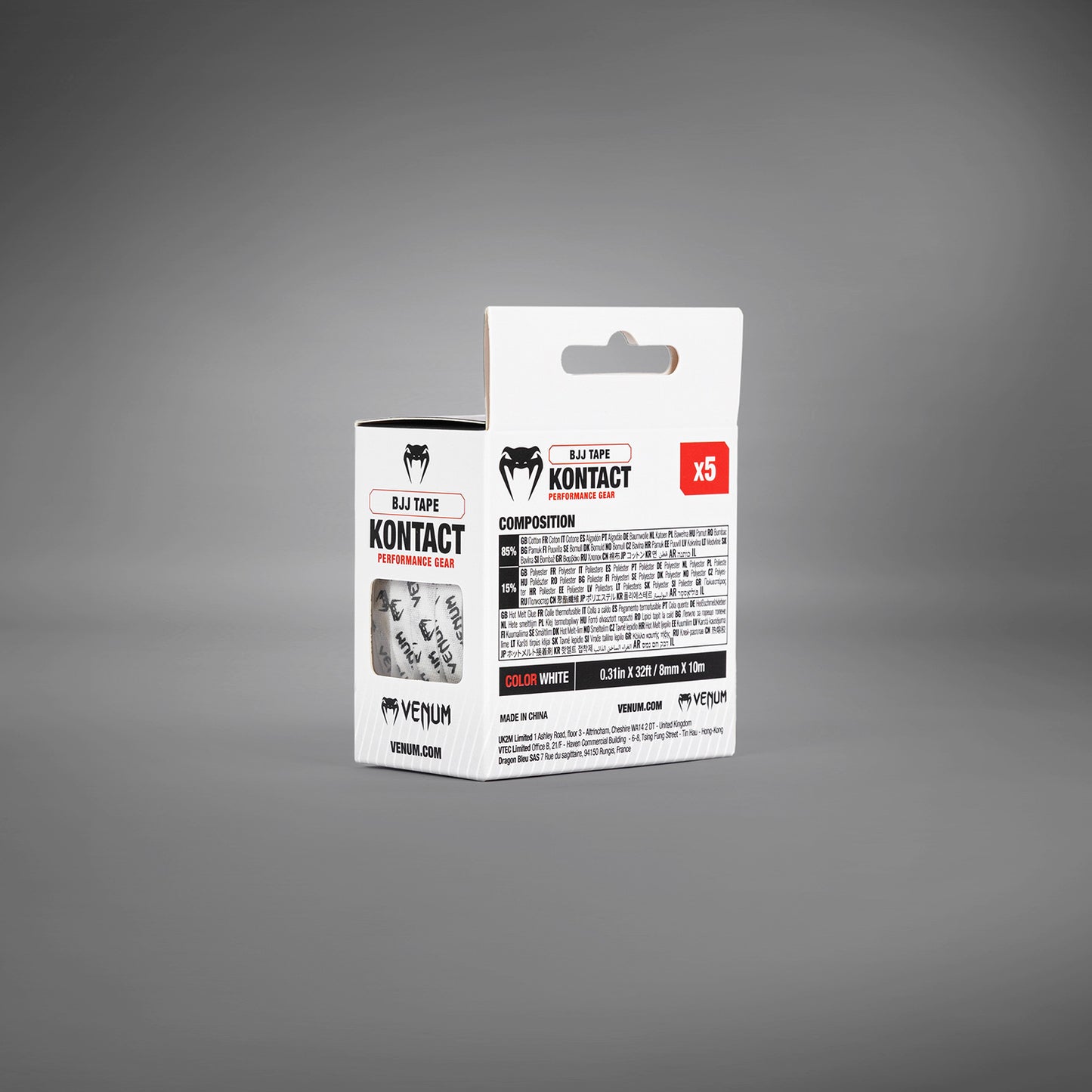 Venum Kontact BJJ Finger Tape - Blanco/Negro