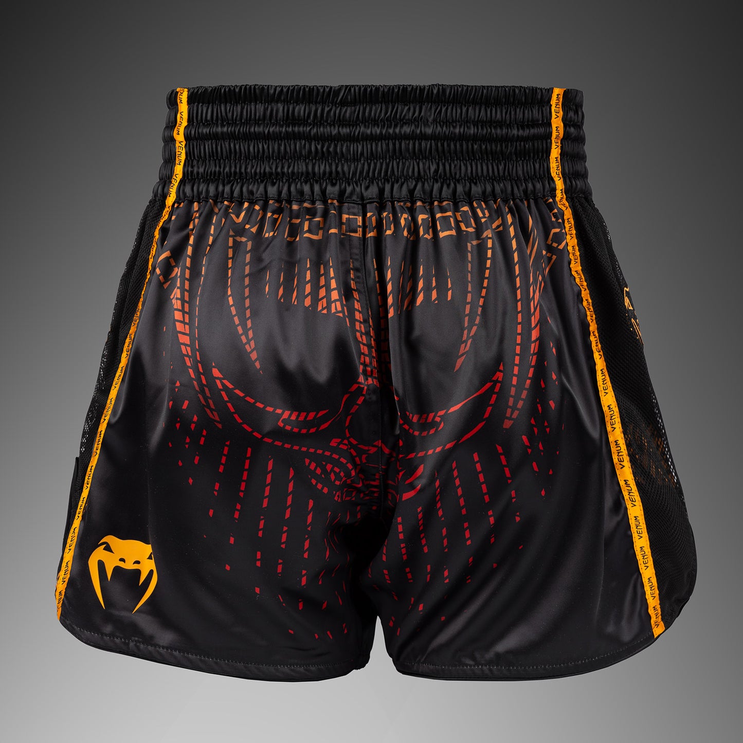 Venum Quetzal Fury Short de Muay Thai - Negro/Rojo Fury/Mandarina