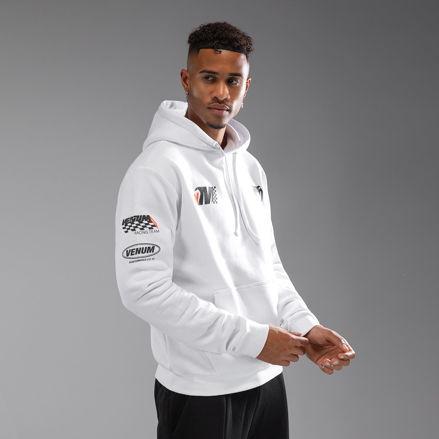 Venum Motorsport Sudadera con Capucha - Blanco Nieve