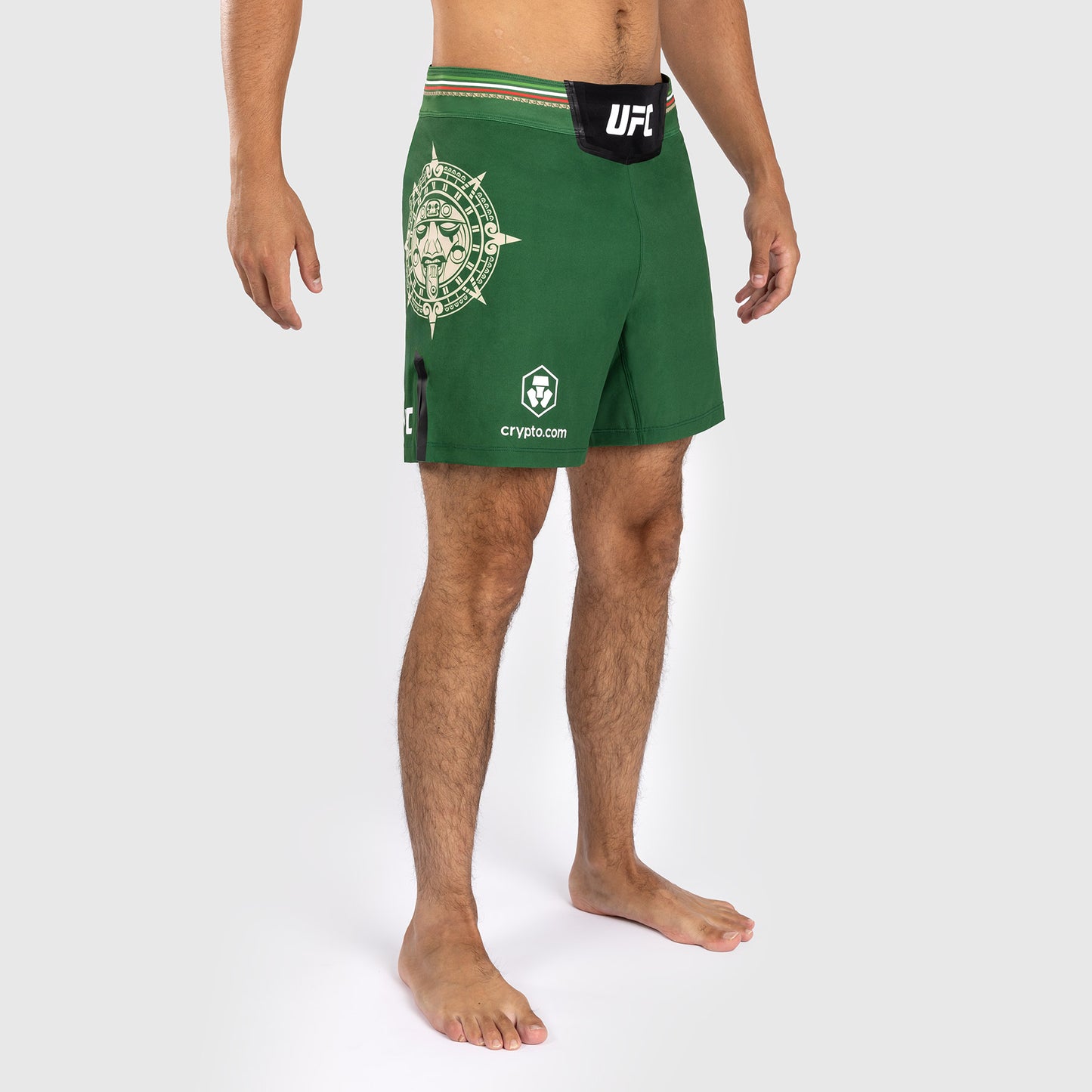 Noche UFC by Venum Authentic Fight Night Shorts de combate para hombre - Corte corto - Verde