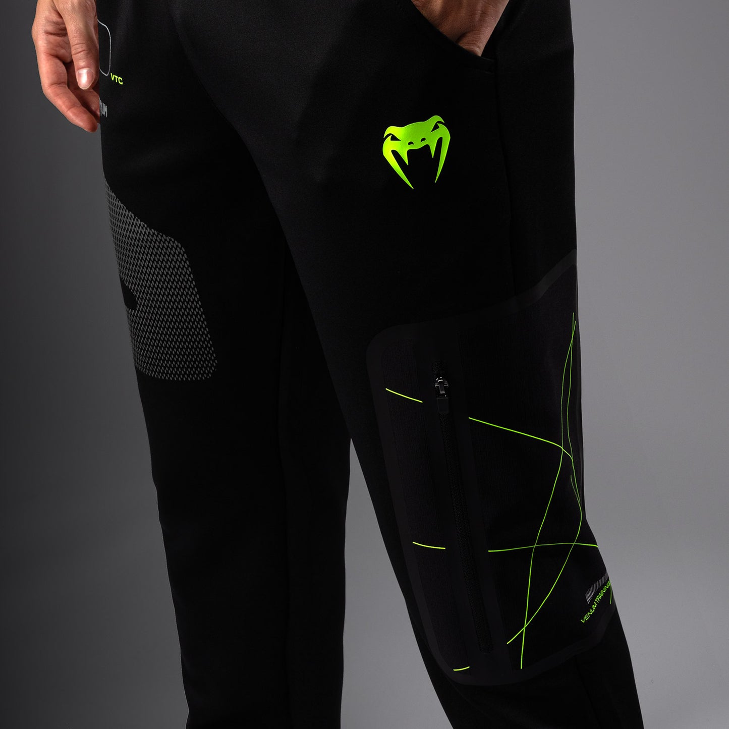Venum Training Camp 4.0 Jogger - Negro/Verde neón