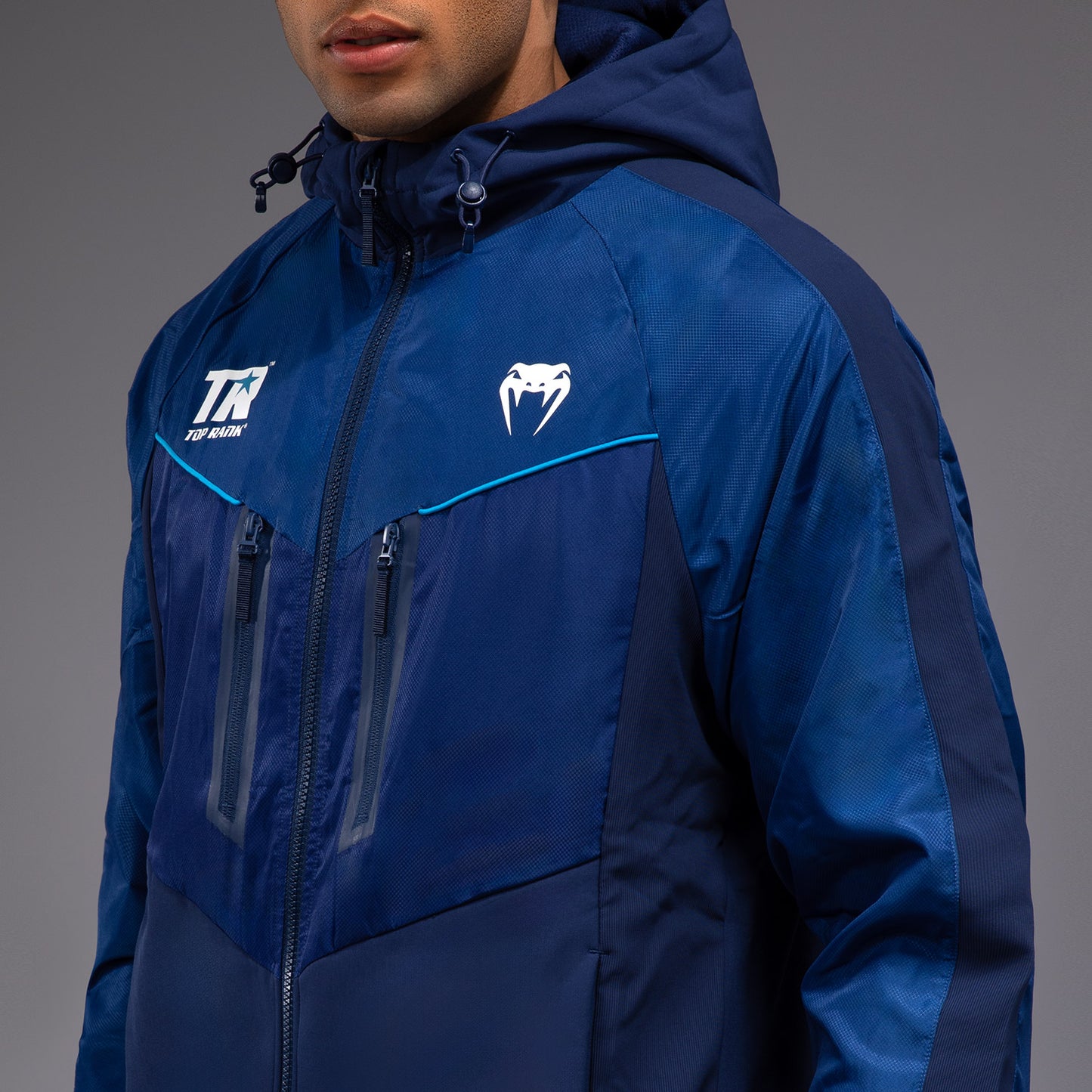 Venum x Top Rank Original Sudadera con Cremallera Completa para Hombre - Azul Marino