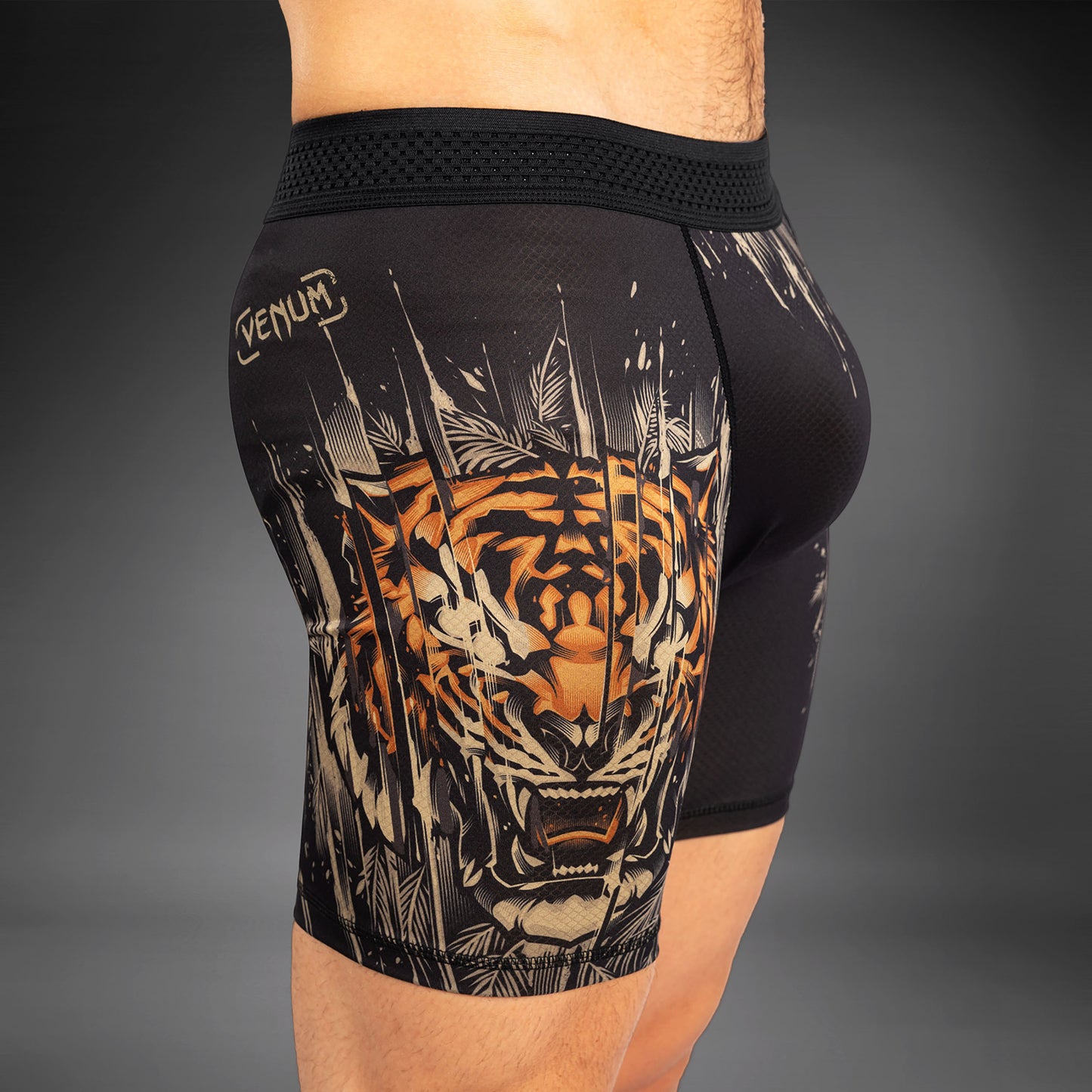 Venum Tiger Vale Tudo para Hombre - Negro/Naranja Neón