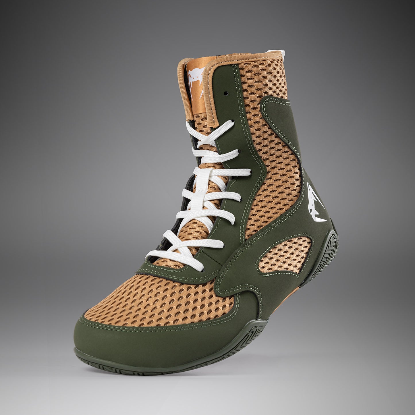 Venum Contender Zapatillas de Boxeo - Verde Militar/Arena
