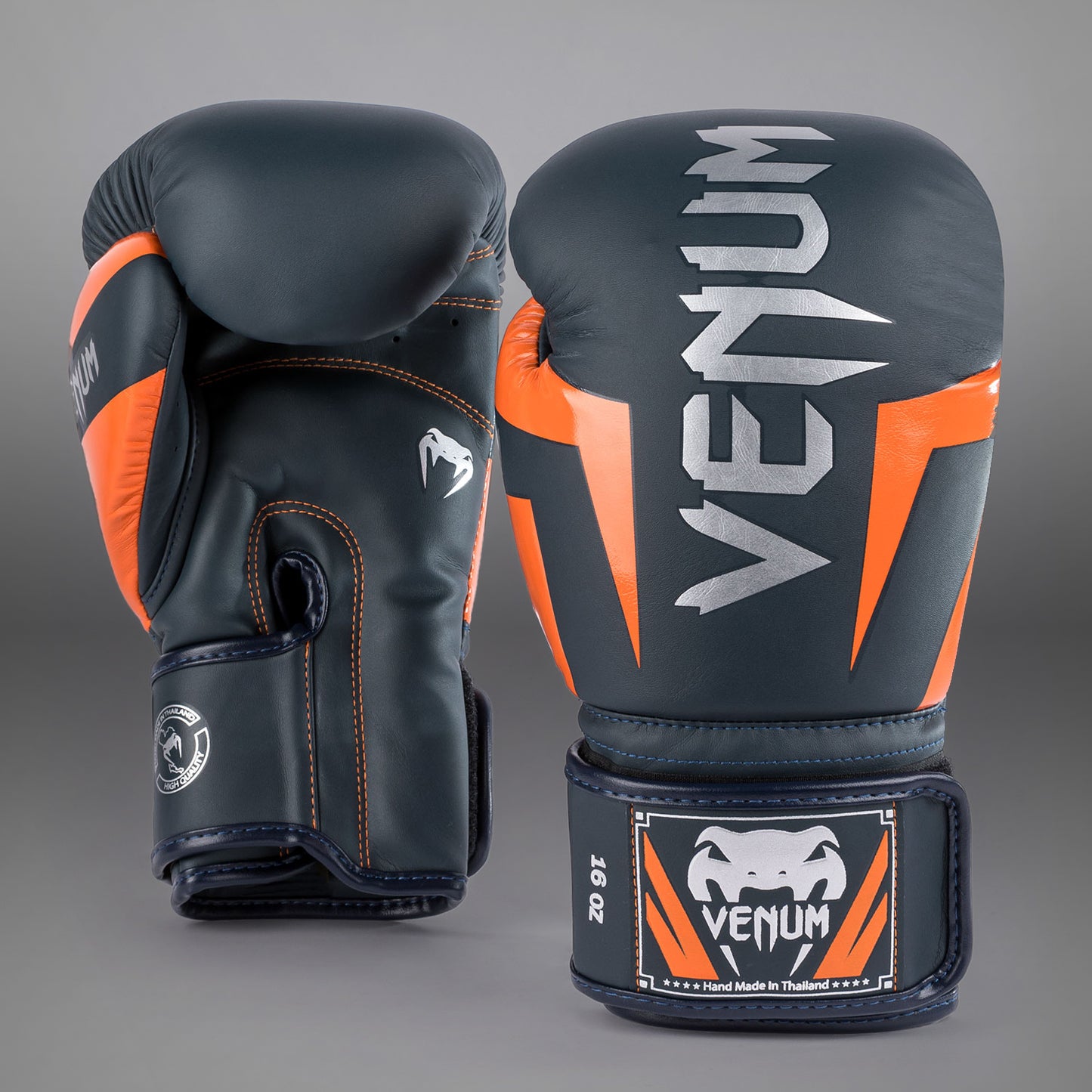 Venum Elite Guantes de boxeo - Azul marino/Plata/naranja