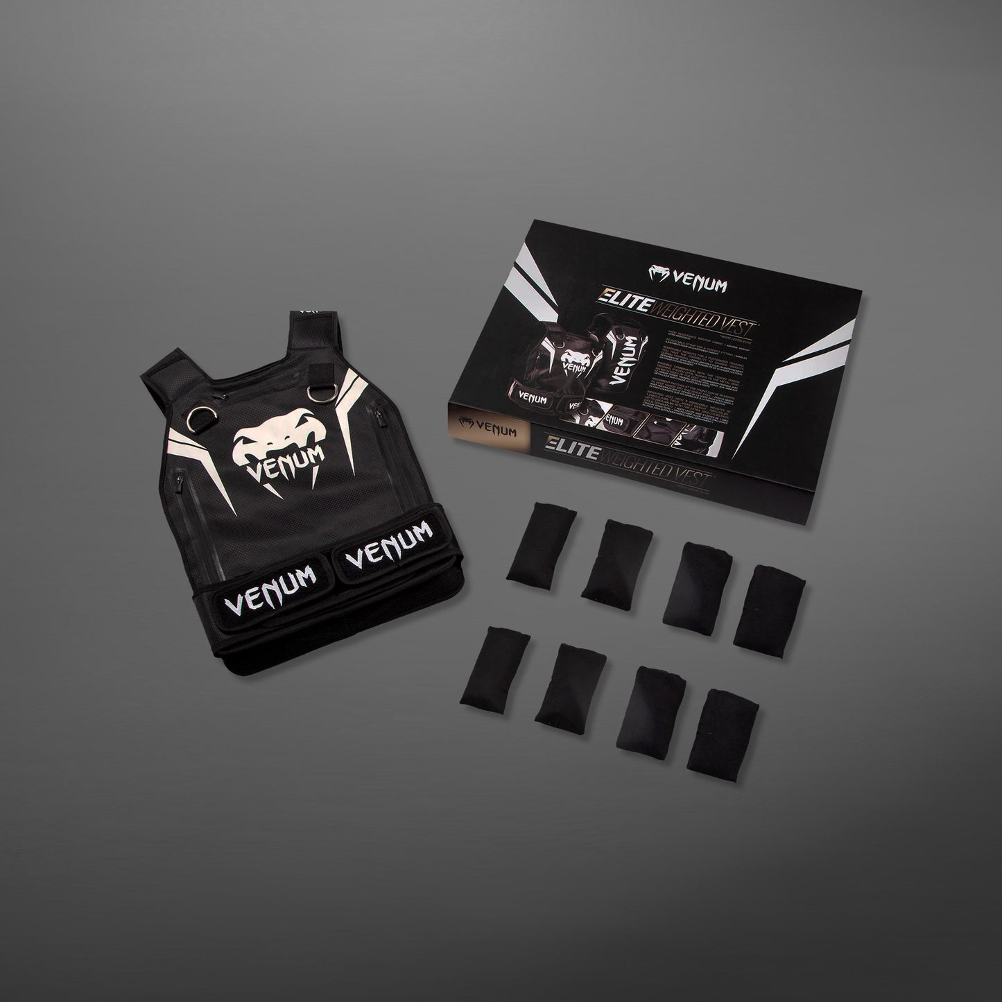 Venum Elite Chaleco lastrado – Negro/Blanco