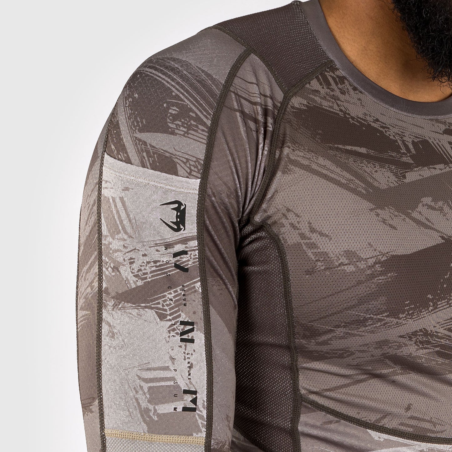 Venum Electron 3.0 Lycra Manga Larga - Sable