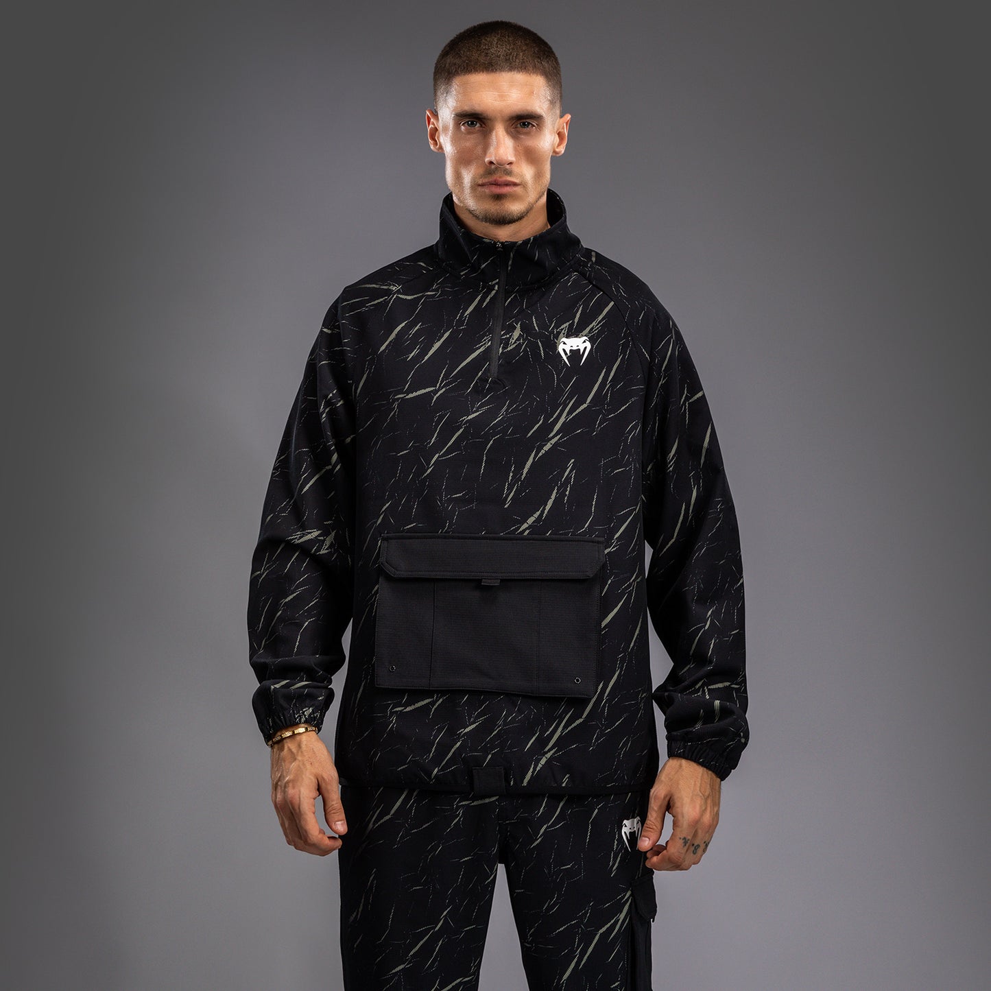 Venum Trooper Chaqueta de Chándal Para Hombre - Negro/Arena Piedra