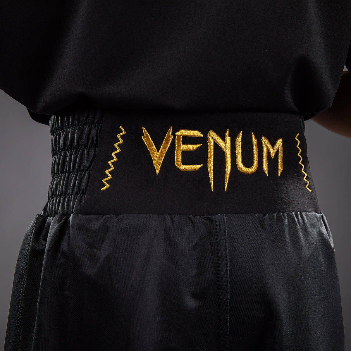 Venum Attack Pantalón corto de boxeo para niños - Negro/Dorado