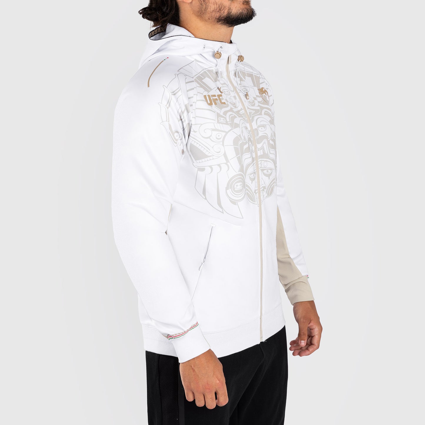 Noche UFC by Venum Authentic Fight Night Sudadera con capucha para hombre - Blanco