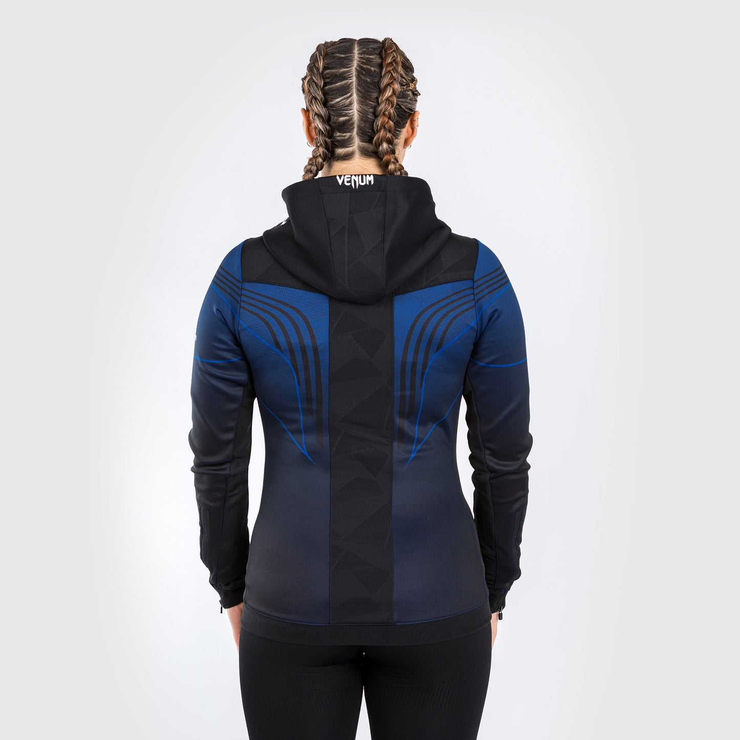 Sudadera con capucha Walkout para mujer UFC Venum Authentic Fight Night 2.0 - Midnight Edition