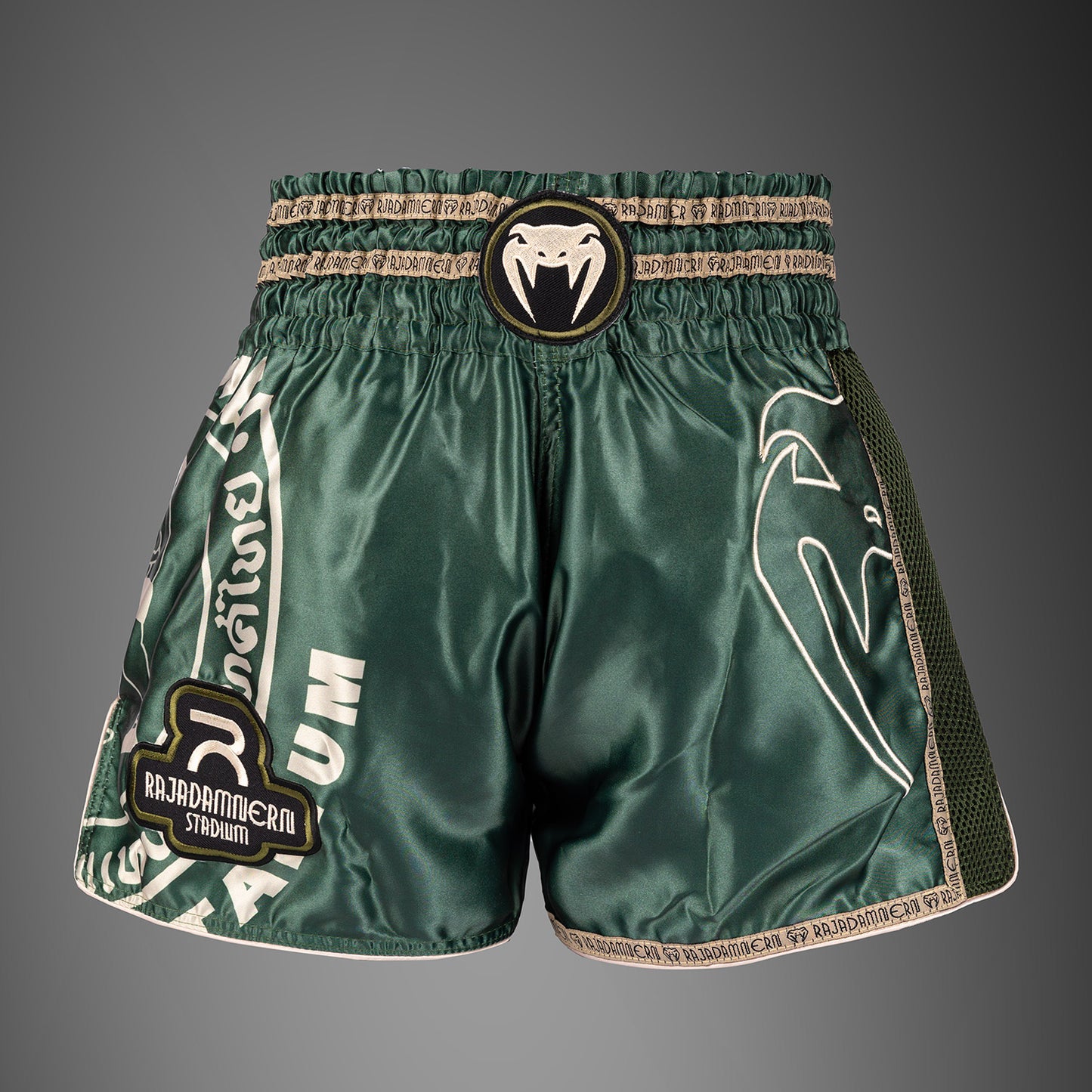 Venum x Rajadamnern Pantalones Cortos Muay Tha - Verde Militar