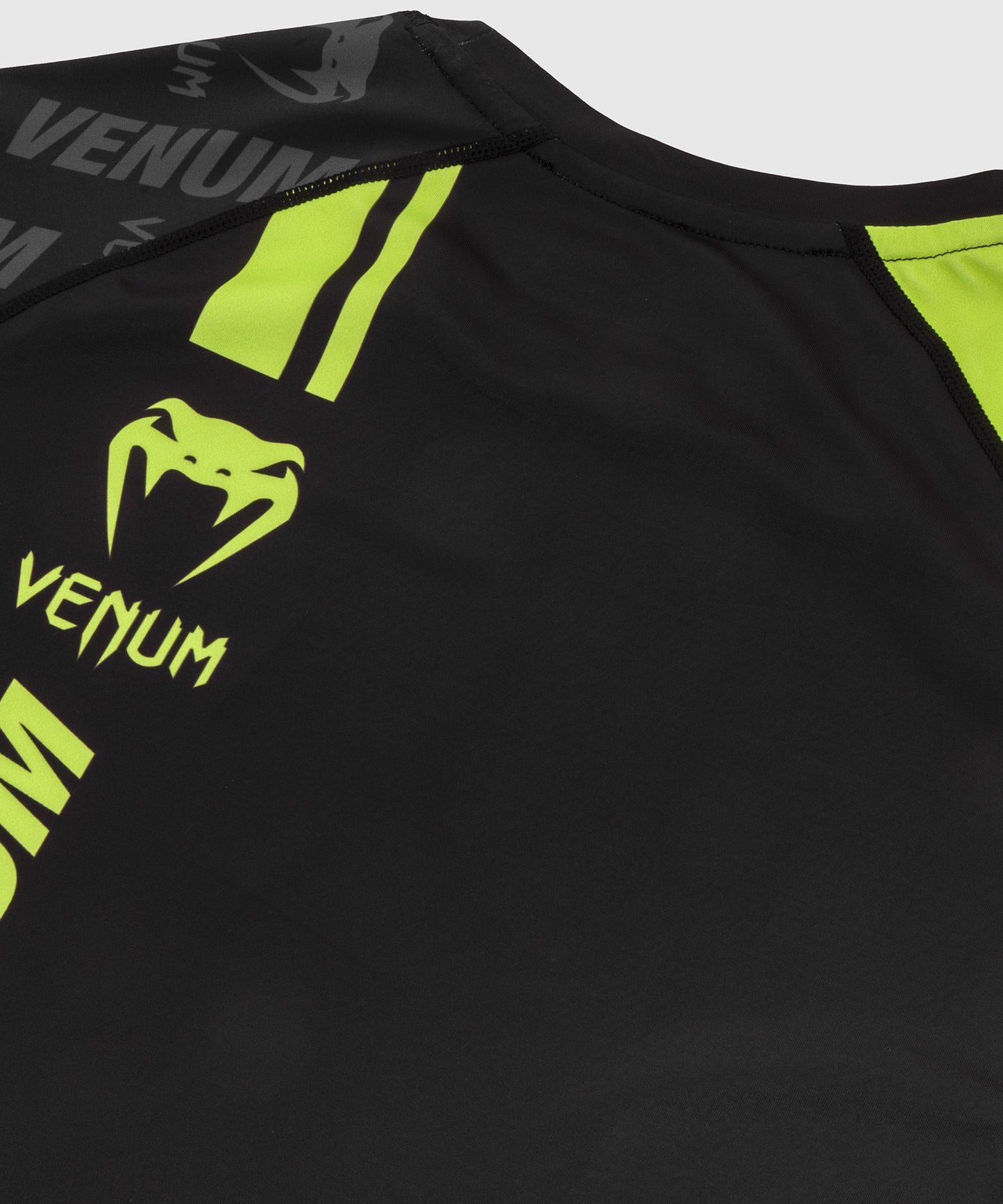 Rashguard Venum Logos - Mangas cortas - Negro/Amarillo Fluo