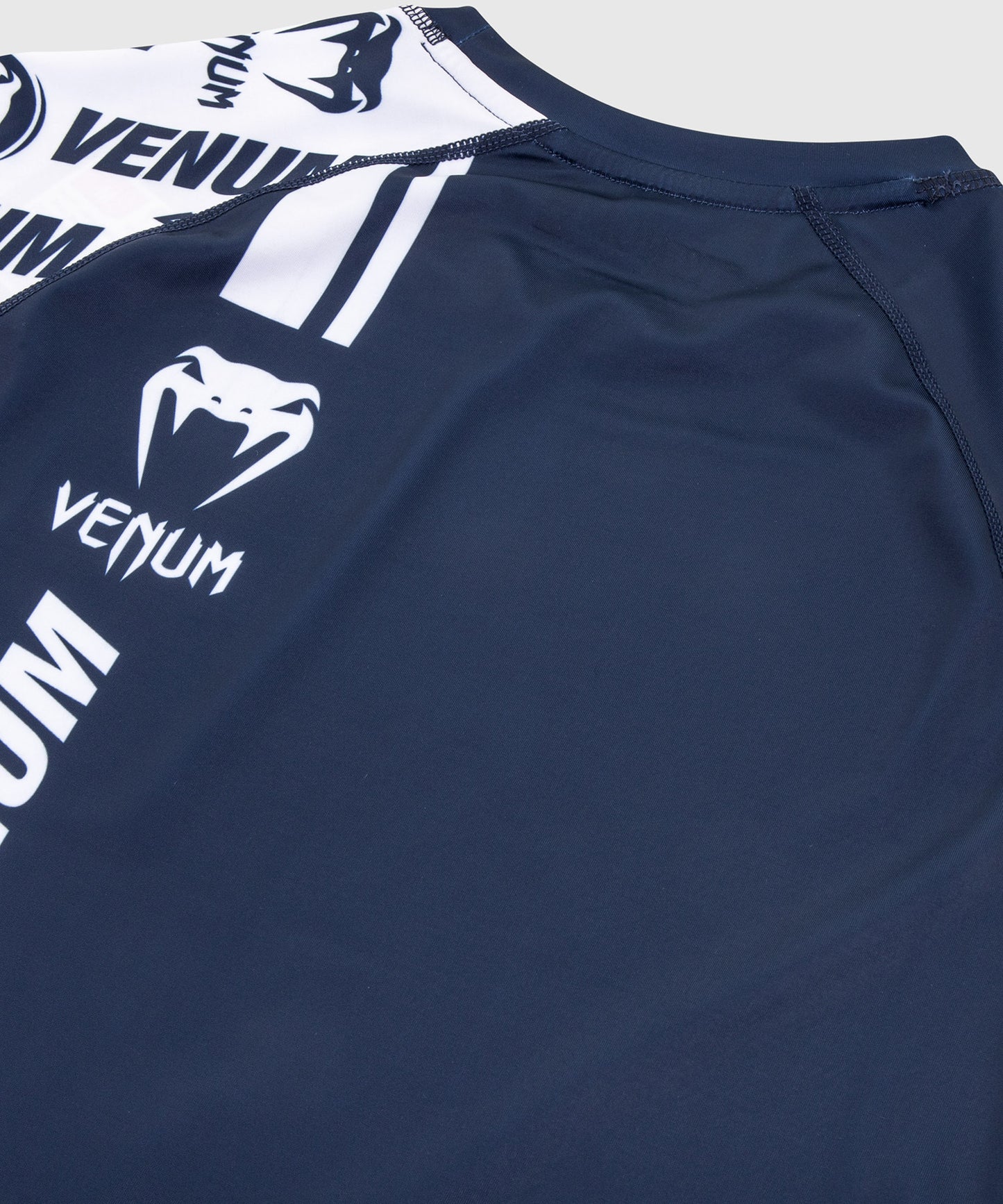 Rashguard Venum Logos - Mangas cortas - Azul Marino/Blanco